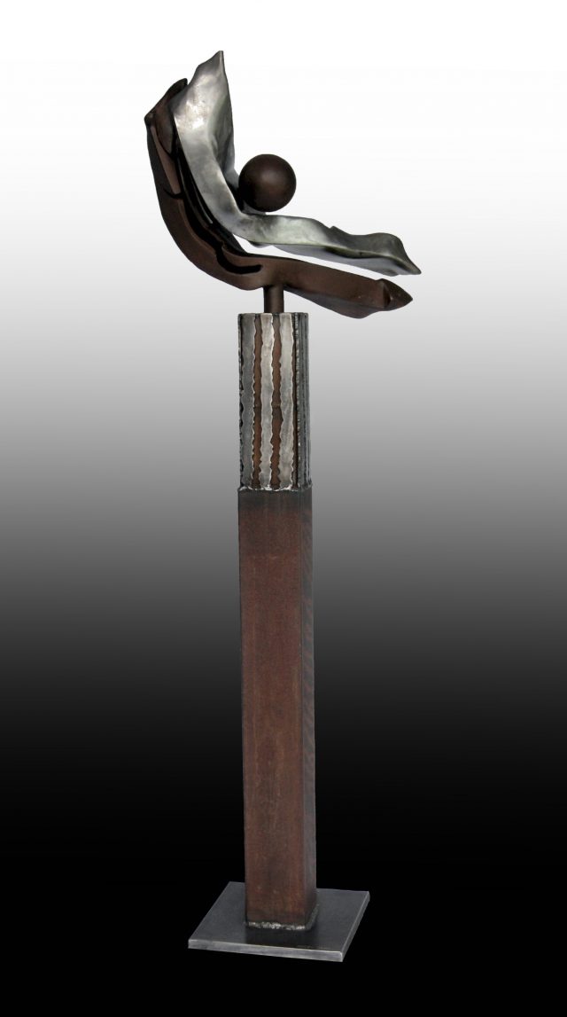 Imagine - Sculpture en acier - 164x54cm